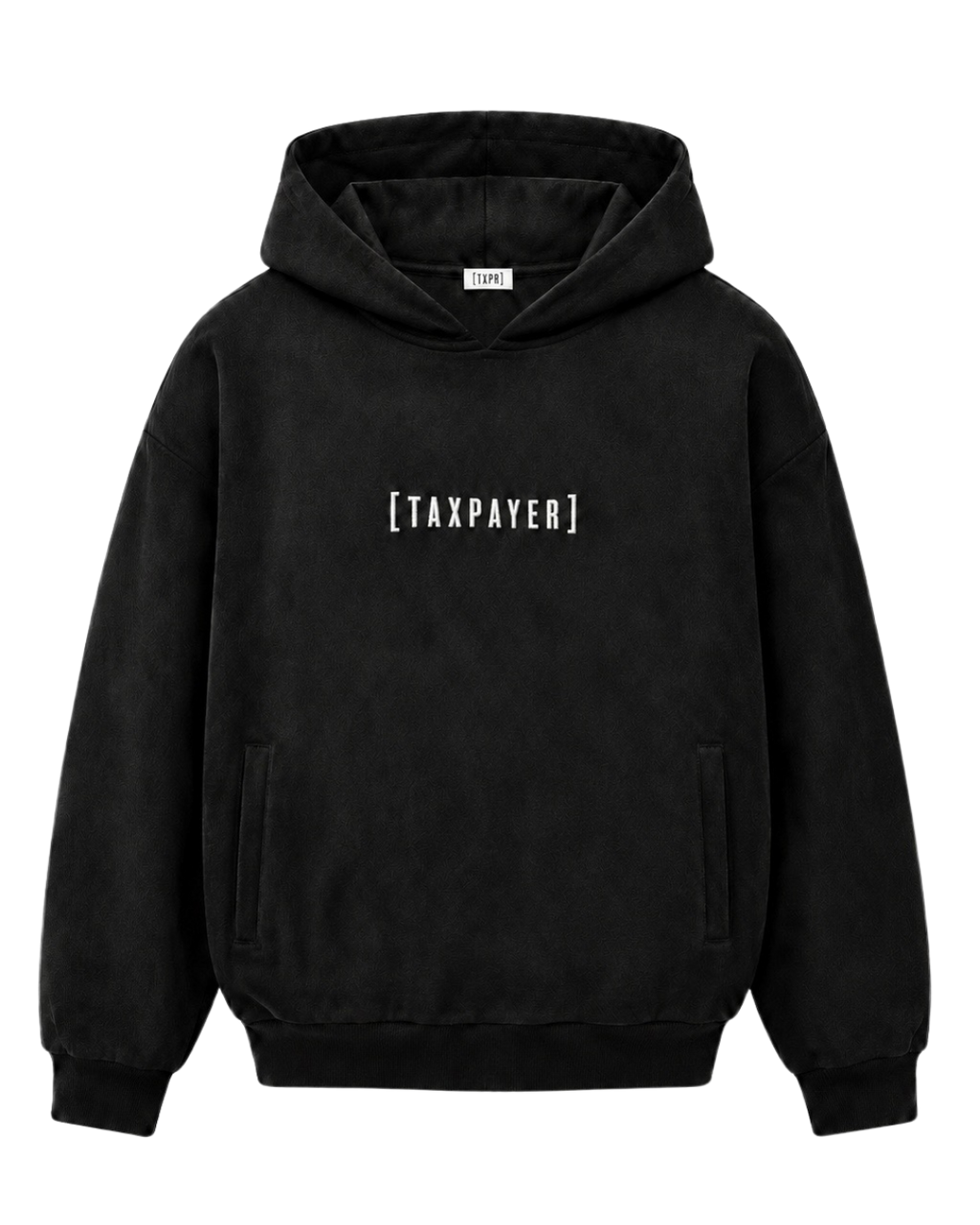 [ TAXPAYER ] HOODIE BLACK SUEDE