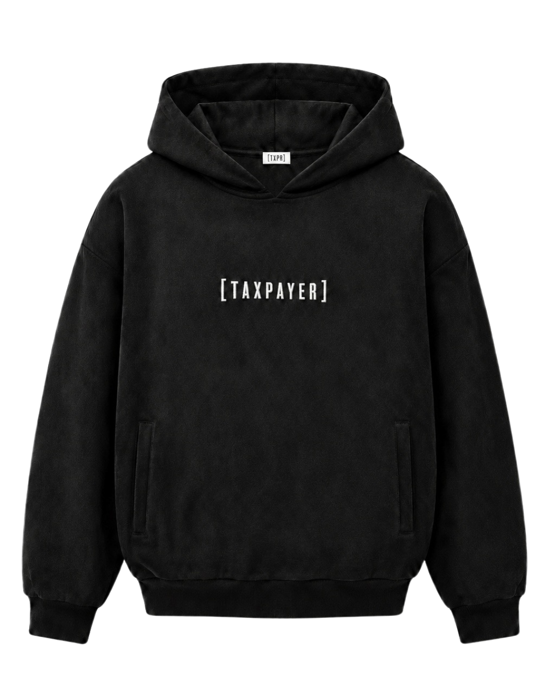 [ TAXPAYER ] HOODIE BLACK SUEDE