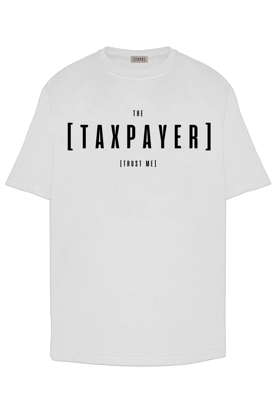 LARGE STAMP LOGO [ TAXPAYER ] WHITE HEAVY-T - TAXPAYER